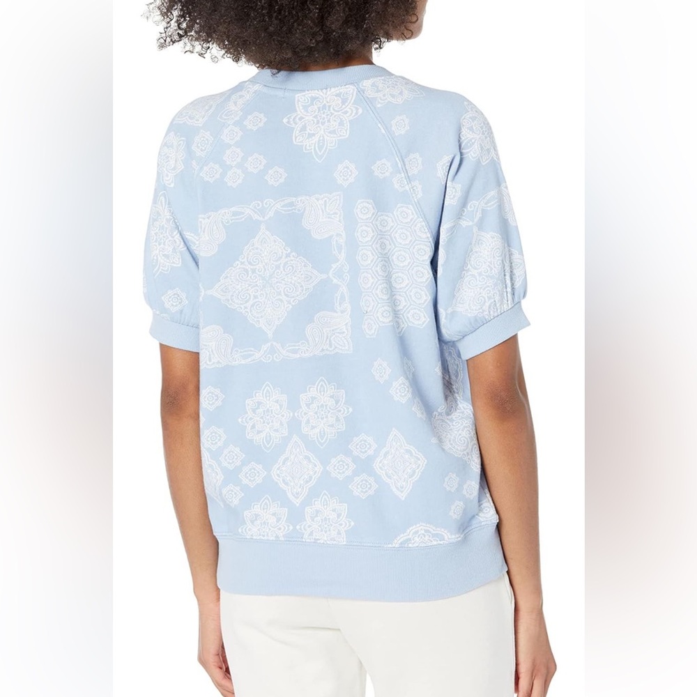 PJ Salvage Bandanarama Blue‎ Short Sleeve Lounge Tee XS NEW - Picture 2 of 3